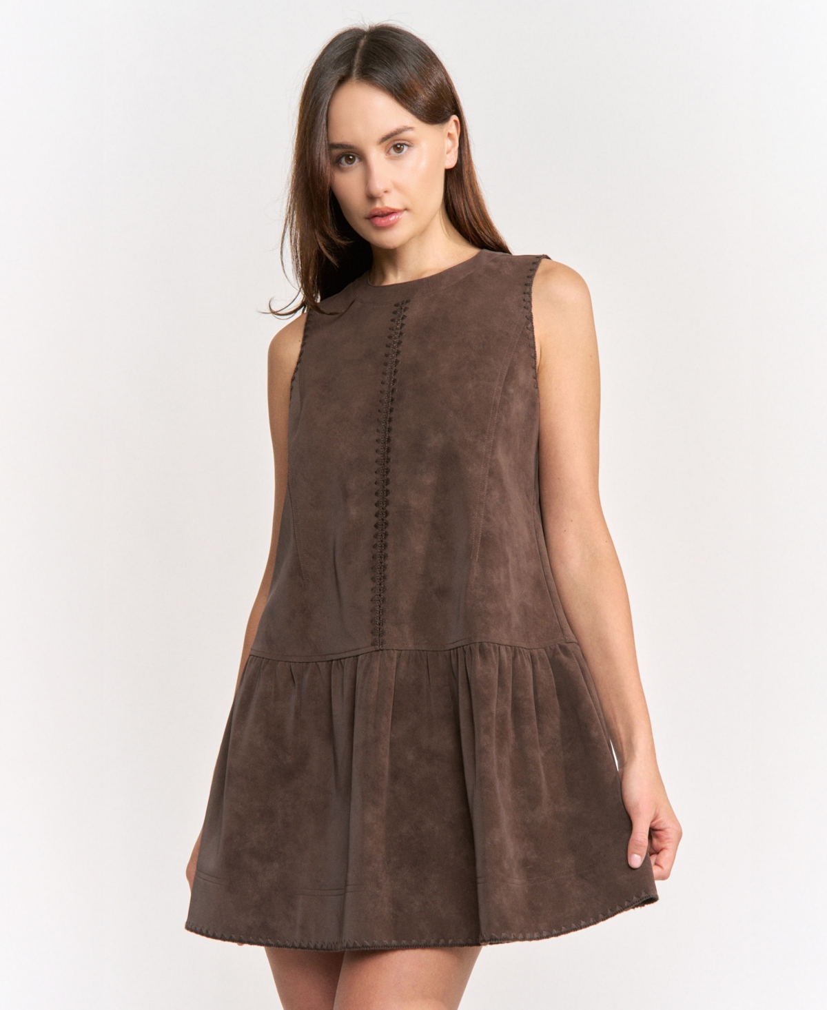 En Saison Women's Pauline Sleeveless Round Neck Mini Dress