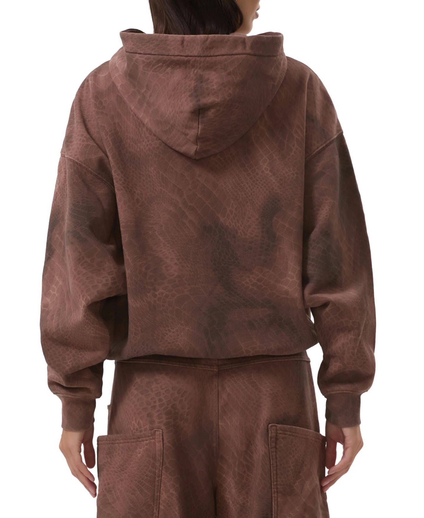 Женское худи AFRM Cameron Long-Sleeve Front-Zipper, цвет: Коричневый змеиный — фото 4