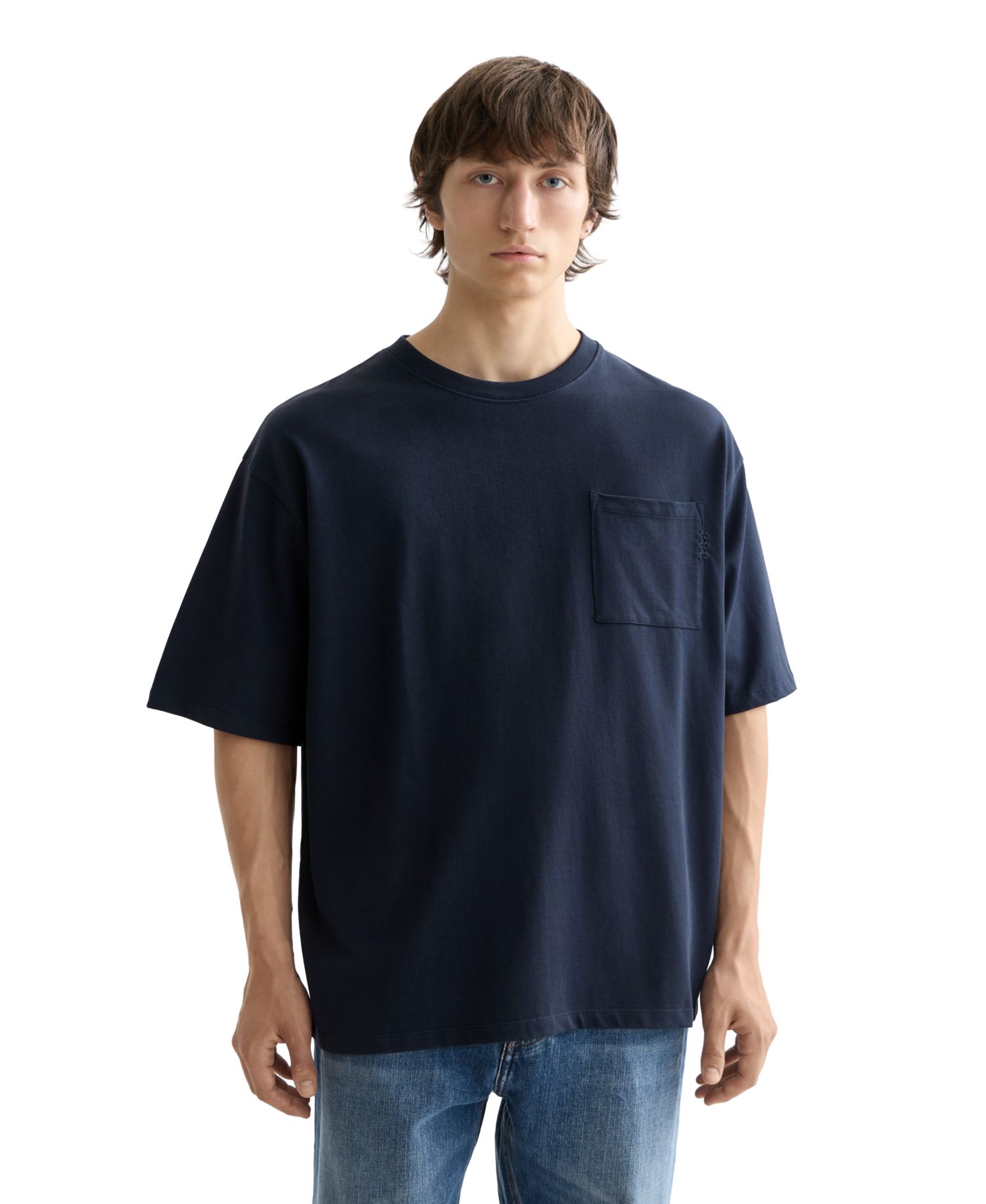 Men's Oversized Crewneck Pocket T-Shirt