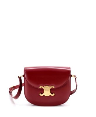 Triomphe Besace Clea Flap Bag Leather