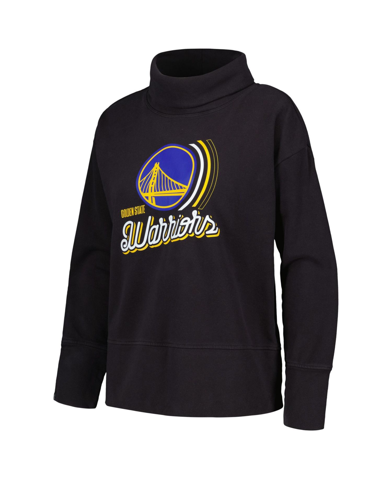 Women's Black Golden State Warriors Sunset Pullover Sweatshirt