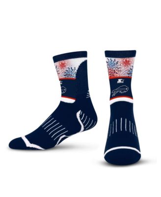 Men's and Women's Navy Buffalo Bills Americana Fireworks Quarter-Length Socks
