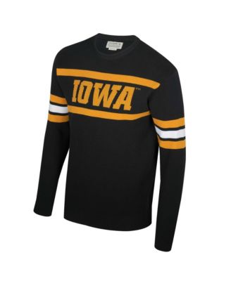 Men's and Women's Black Iowa Hawkeyes Renew Knit Vintage Pullover Sweater
