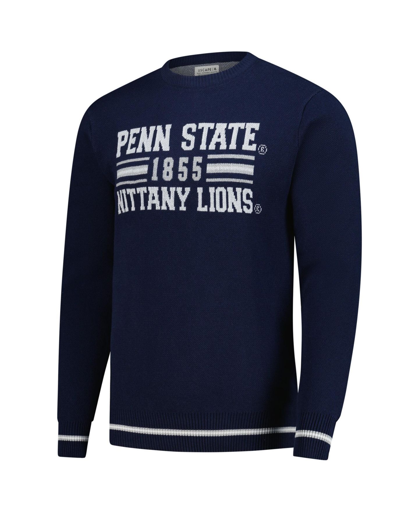 Мужской свитер Uscape Apparel and Navy Penn State Nittany Lions Renew Knit Vintage Retro — фото 2