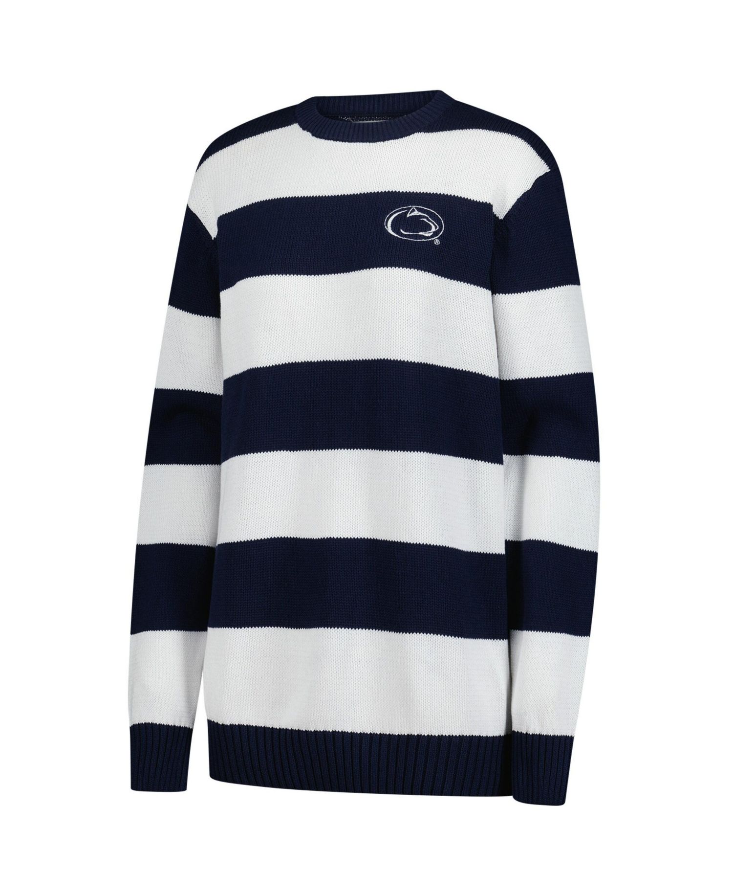 Men's and Women's White/Navy Penn State Nittany Lions Renew Knit Stadium Sweater