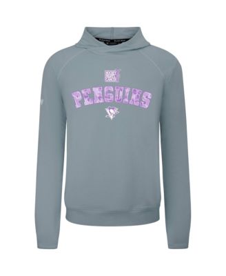 Men's Gray Pittsburgh Penguins Hockey Fights Cancer Mandate Tri-Blend Hoodie