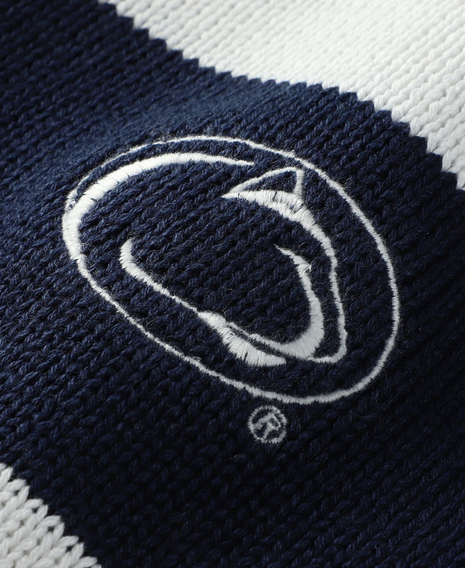 Men's and Women's White/Navy Penn State Nittany Lions Renew Knit Stadium Sweater