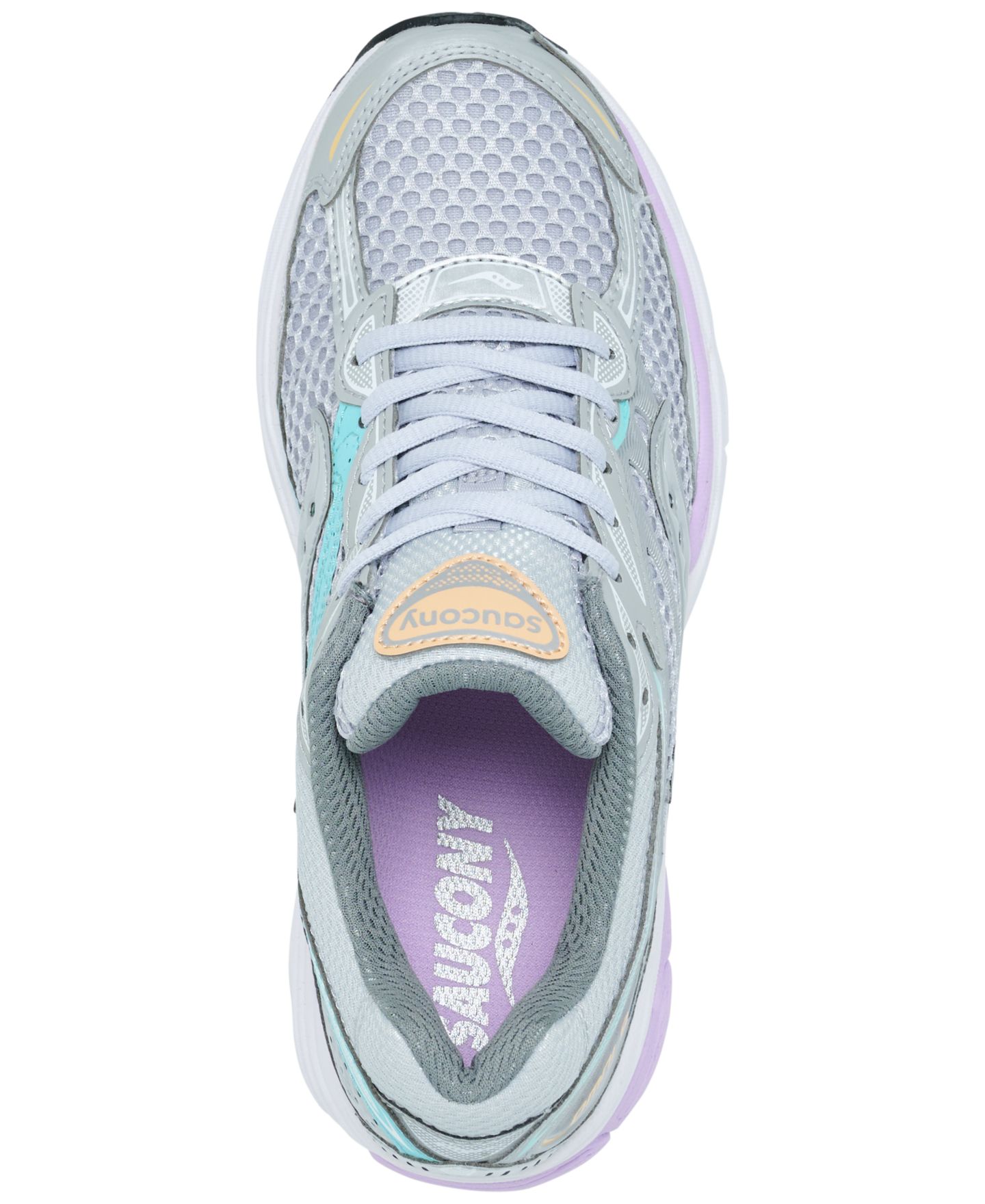 Женские кроссовки Saucony ProGrid Omni 9 Lifestyle, цвет: Серый / Орхидея — фото 5