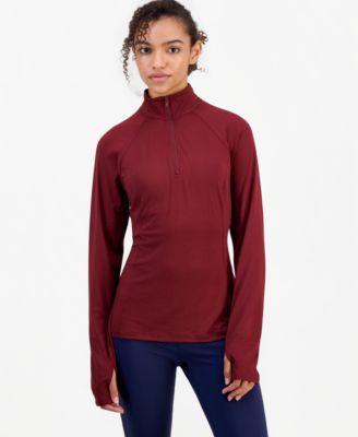 Women's Long-Sleeve Mock-Neck Quarter-Zip Pullover