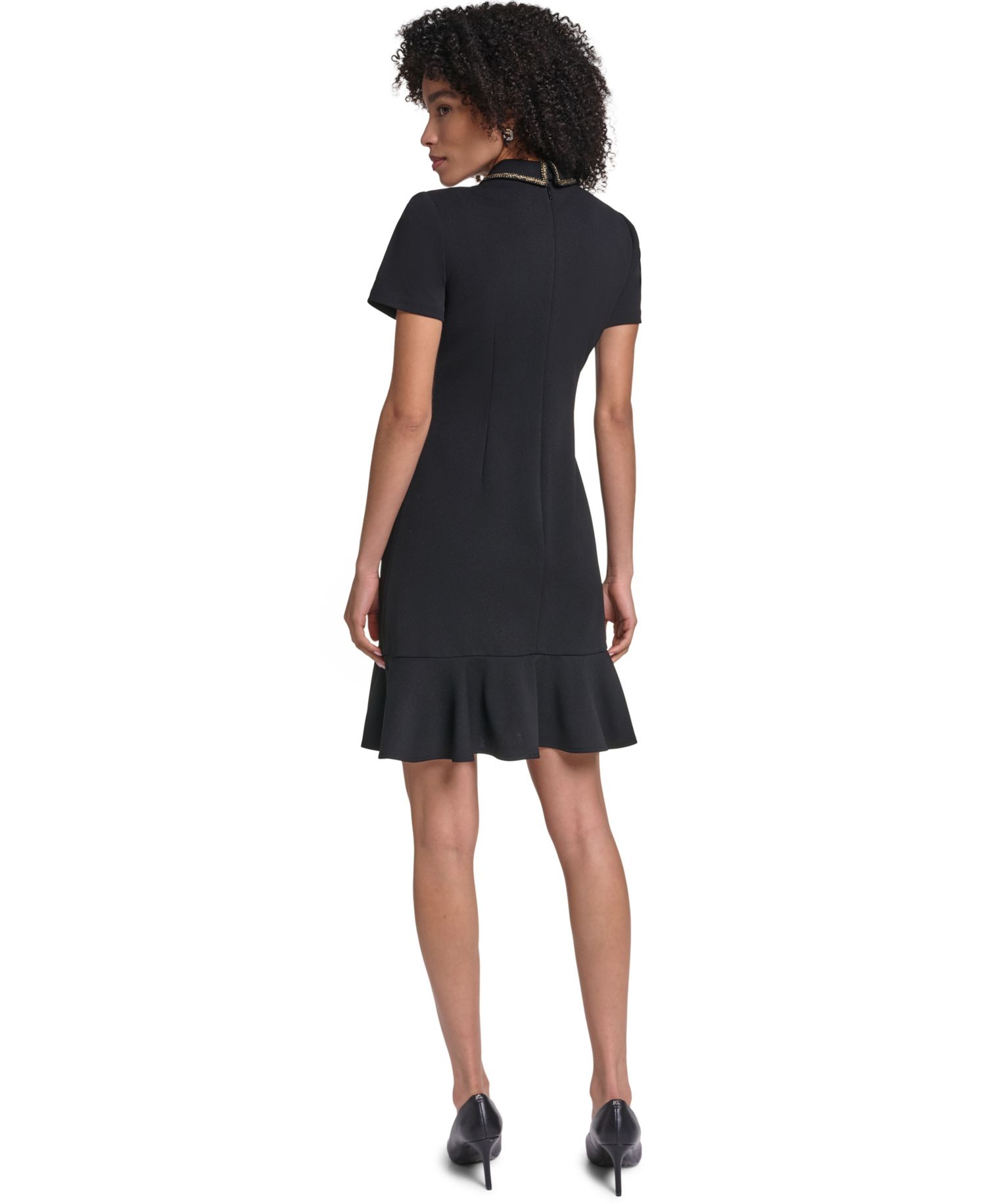 Women's Brooch Scuba Crepe Sheath Dress