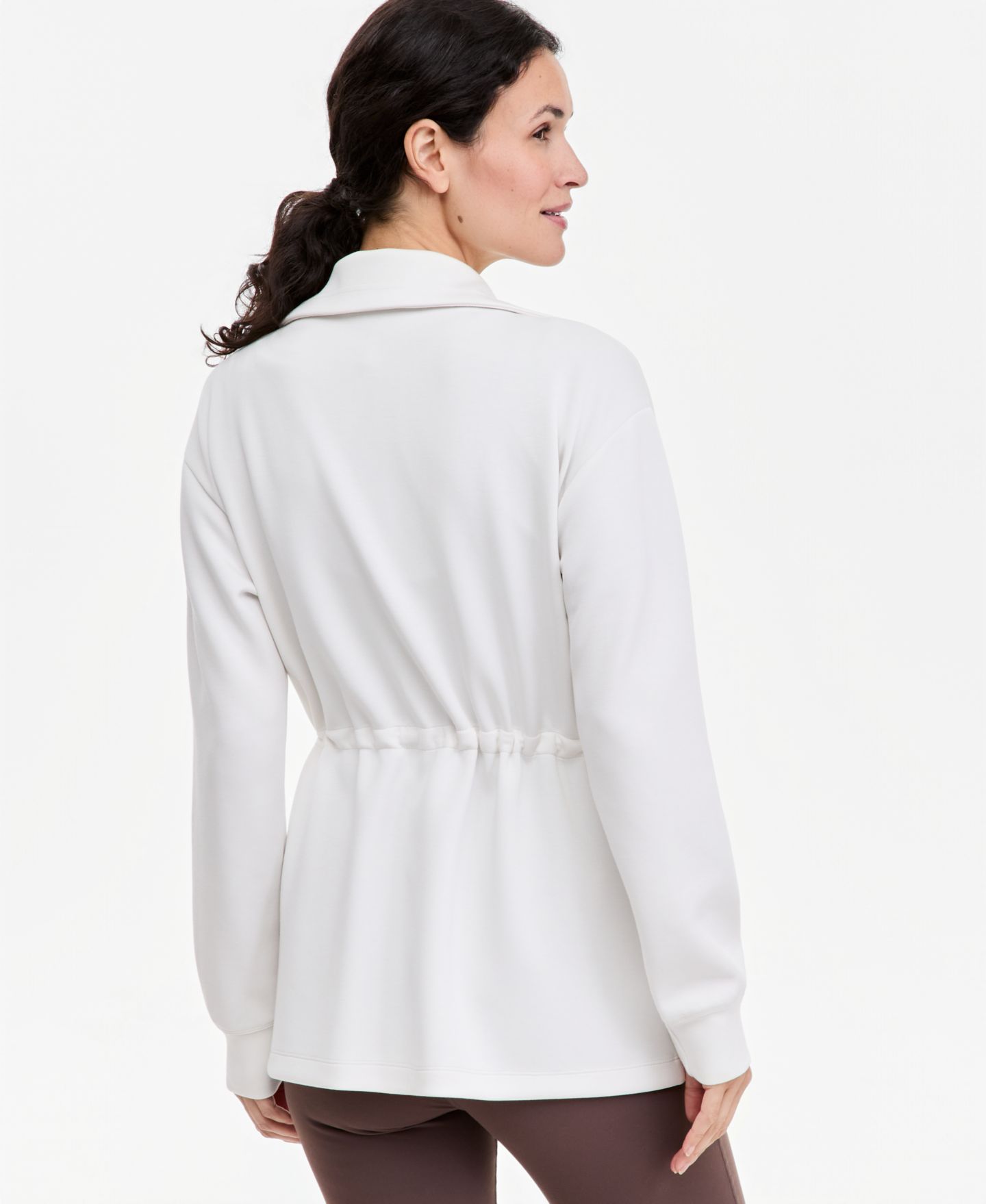 Женская куртка ID Ideology Butter-Soft Tie-Waist Full-Zip, цвет: Глубокий чёрный — фото 3