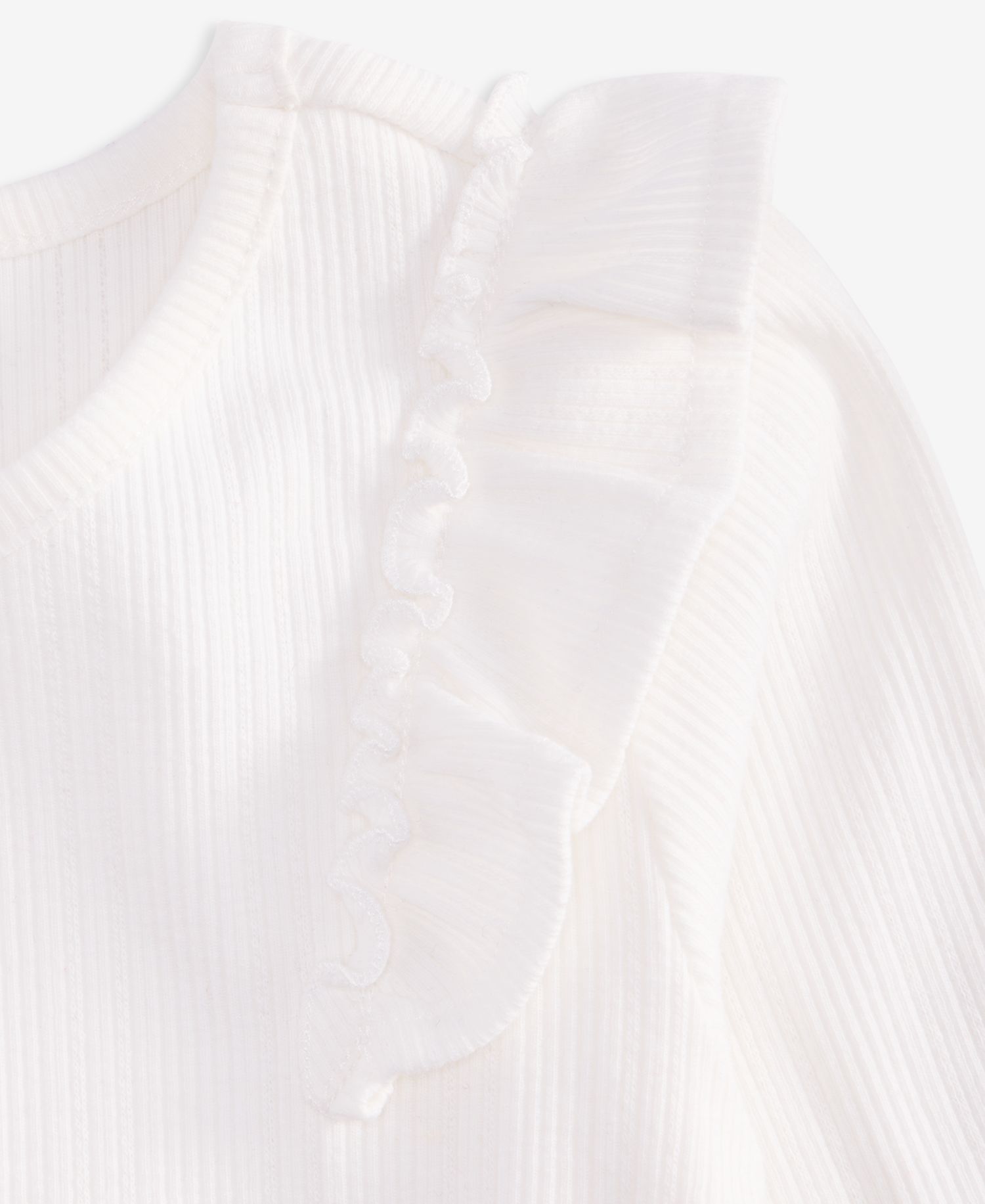 Toddler Girls' 12M-5T Long-Sleeve Ribbed Ruffled Top