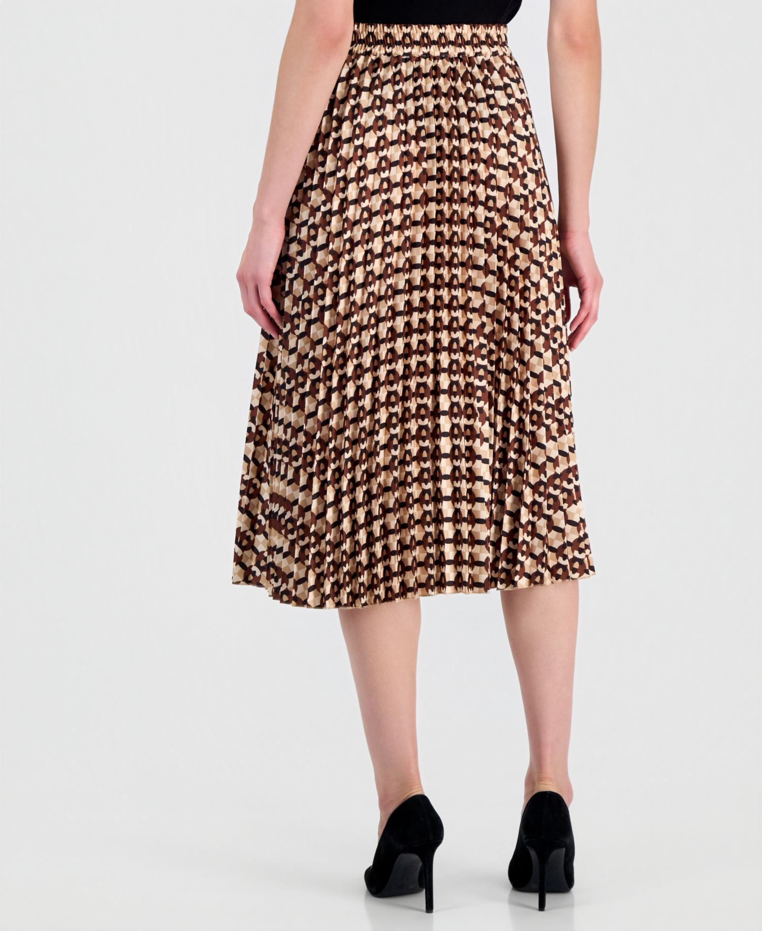 Women's Pleated A-Line Midi Skirt