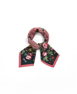 Women's Circe Narrative Silk Blend Teal Square Scarf