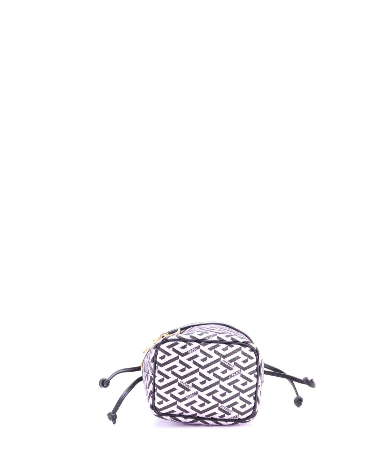 Mini La Greca Bucket Bag Printed Coated Canvas