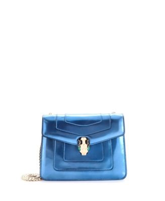 Small Serpenti Forever Square Shoulder Bag Metallic Leather