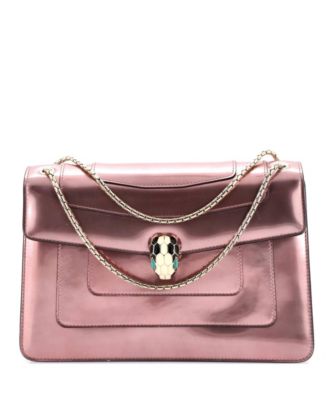 Medium Serpenti Forever Shoulder Bag Metallic Leather