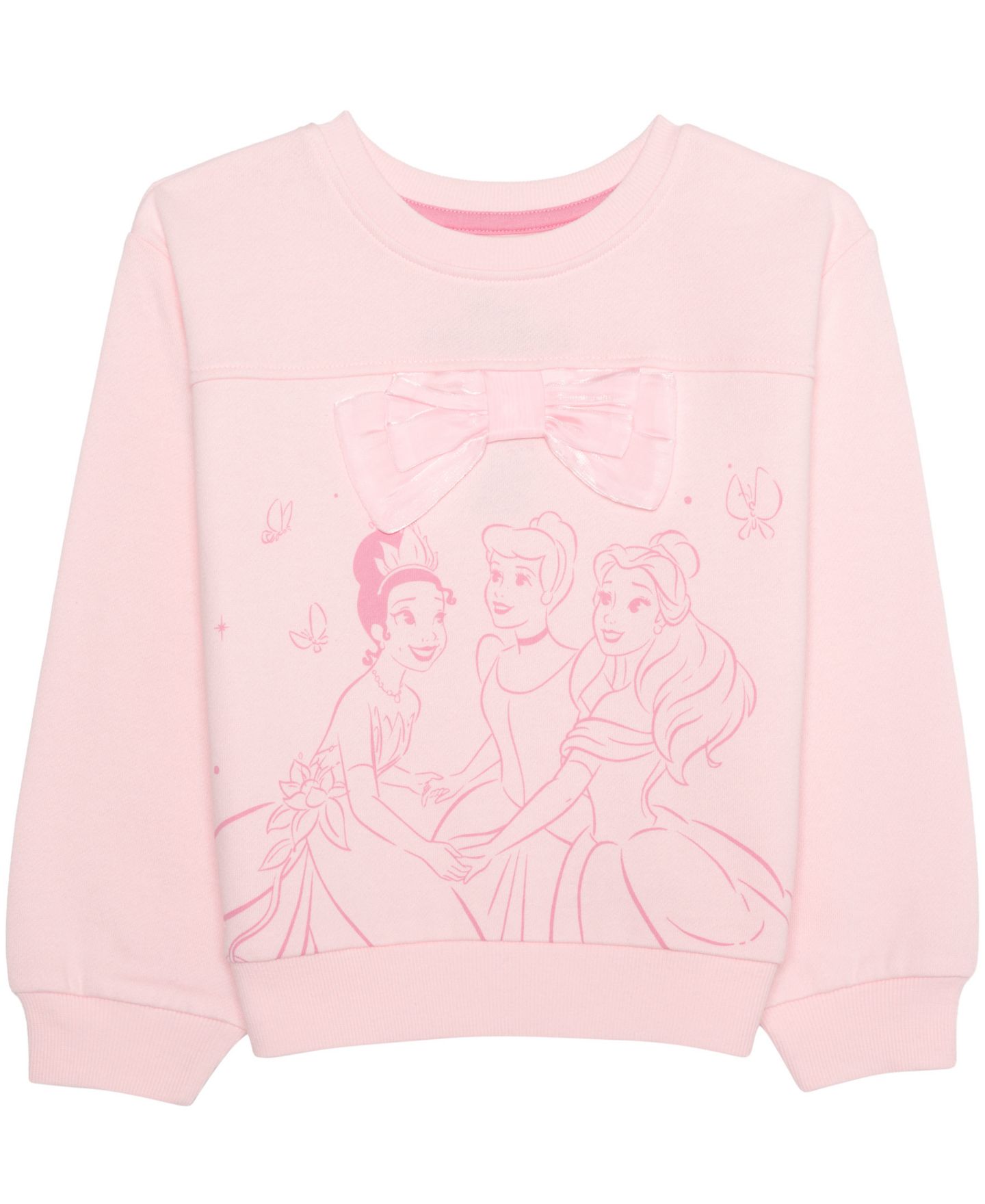 Детский комплект Disney: свитшот и брюки с длинным рукавом, 2T-6X, цвет: Розовый — фото 3