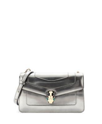 Small Serpenti Forever Shoulder Bag Metallic Leather