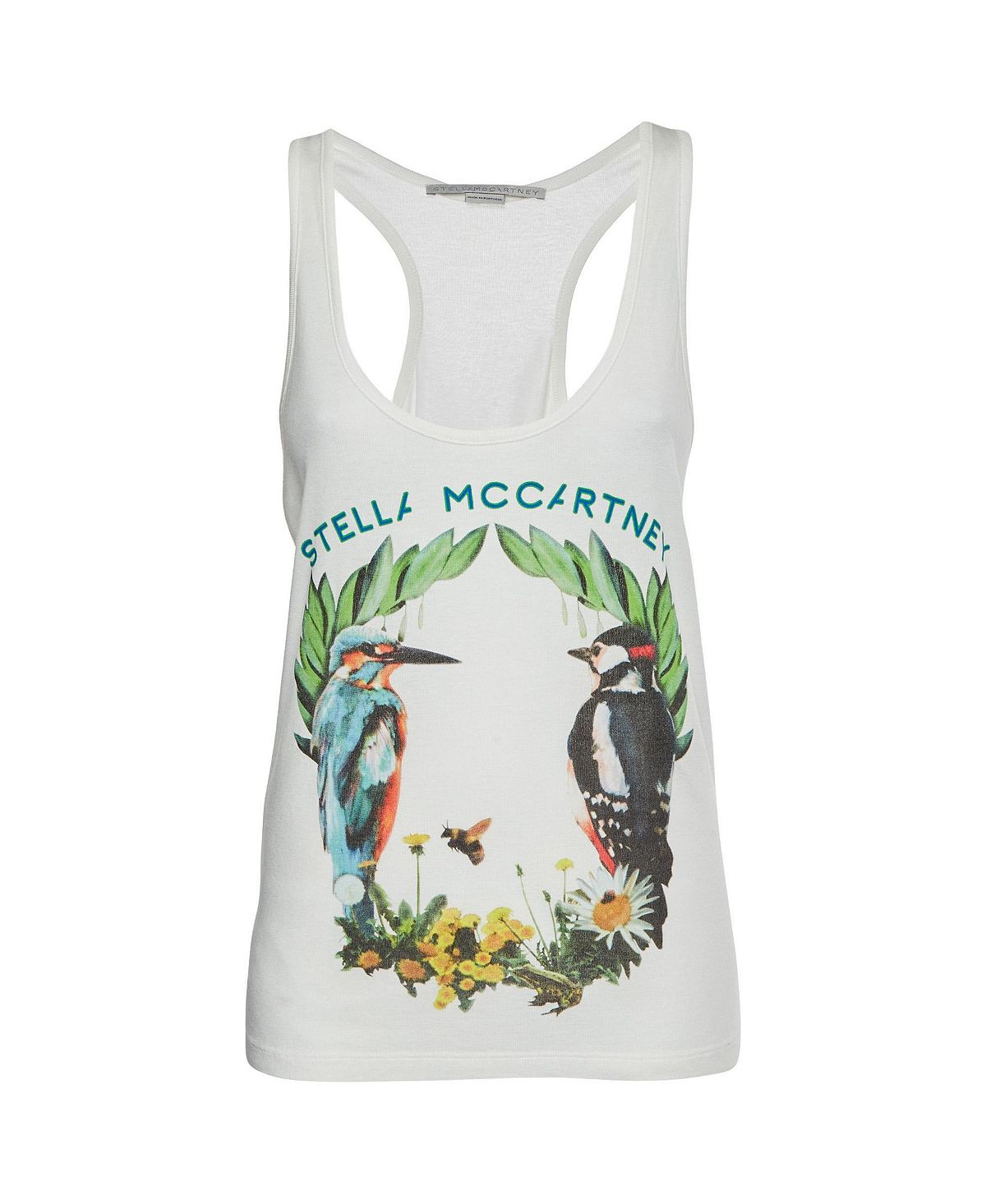 Pre-Owned Stella Mccartney Women's Bird Print Cotton Knit Racerback Tank Top view 1 — MAYCSS fashion products
