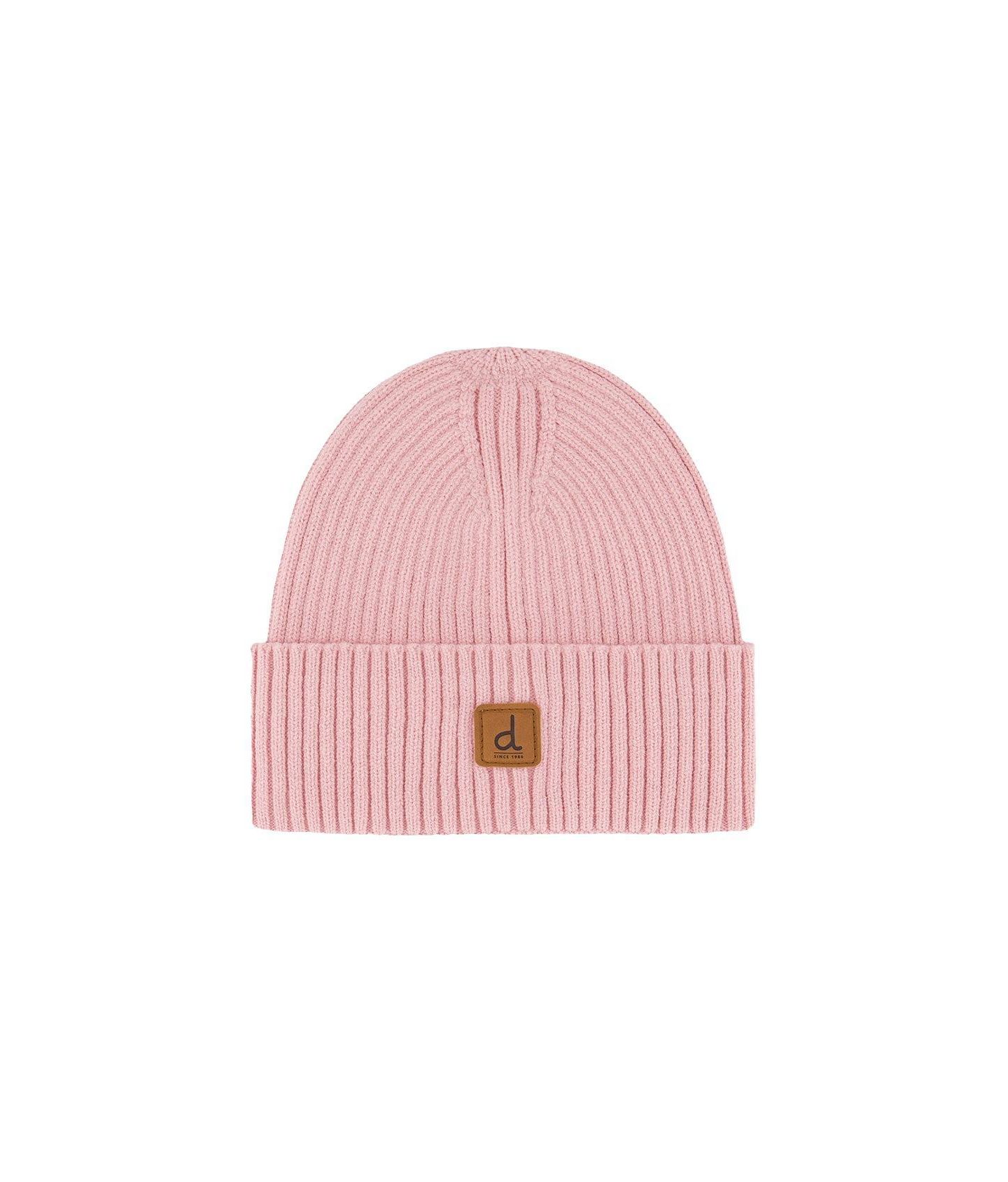 Шапка Deux par Deux Years Ribbed Knit Hat для девочек, цвет: Бледный пыльный розовый — фото 1