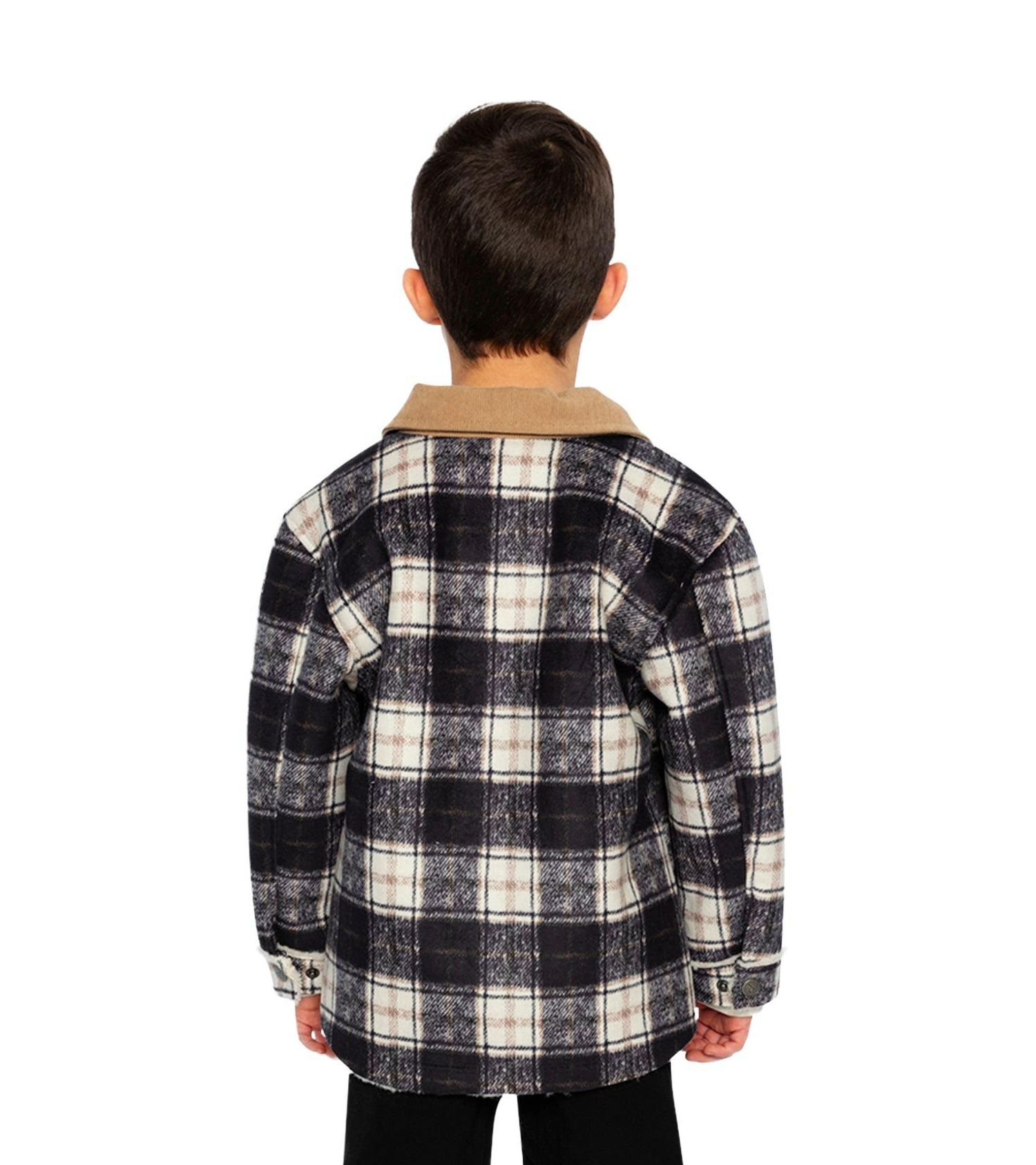 Little and Big Boy 6-12 Brushed Plaid Zipped Jacket