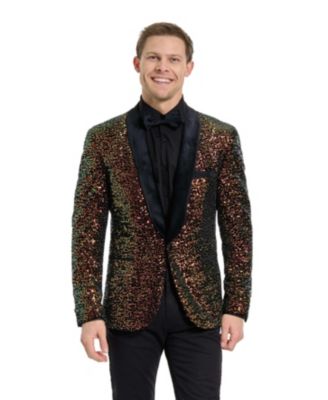 Men's Deluxe Dinner Jacket - Tuxedo Suit Blazer - Burgundy Red