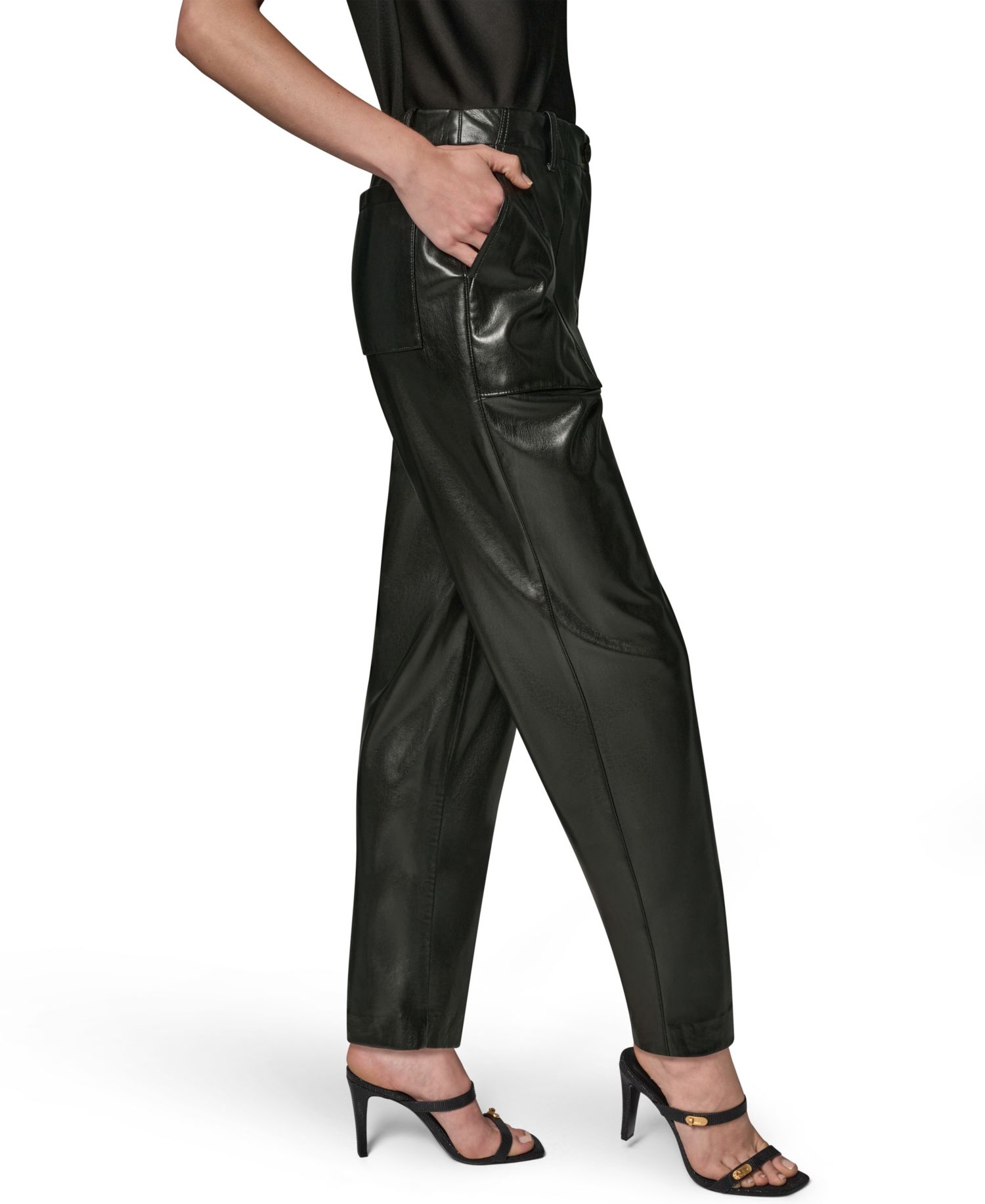 Petite Patch Pockets Ankle Pants