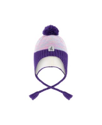Toddler Girl (2-4) Winter Peruvian with Pompom Knit Hat