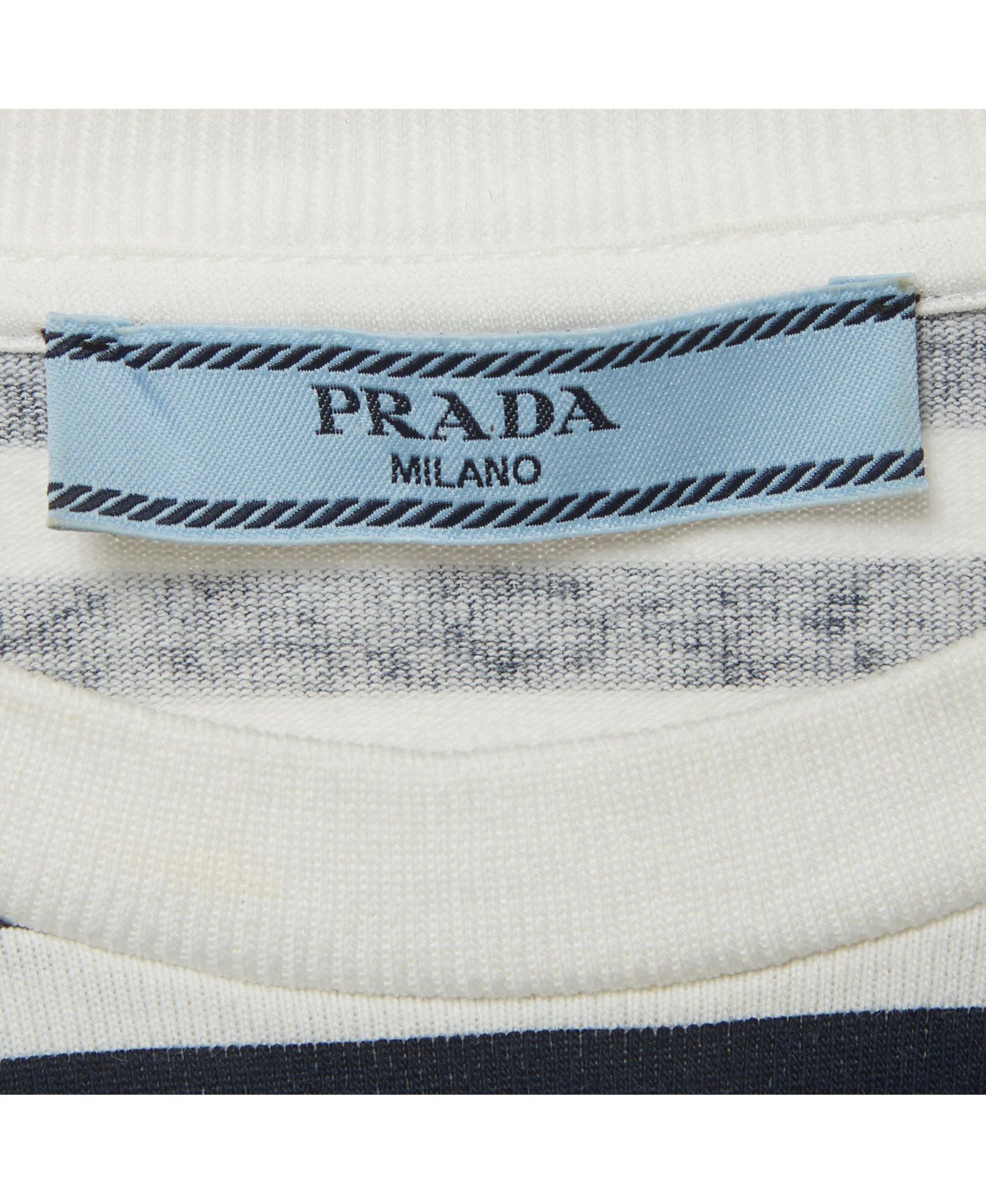 Women's Striped Logo Cotton Knit T-Shirt