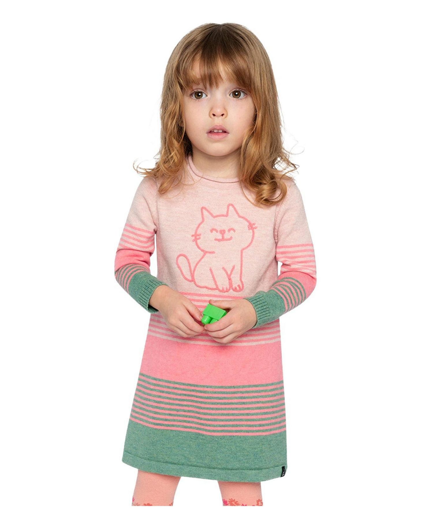 Little and Big Girl 6-8 Knitted Stripe Dress