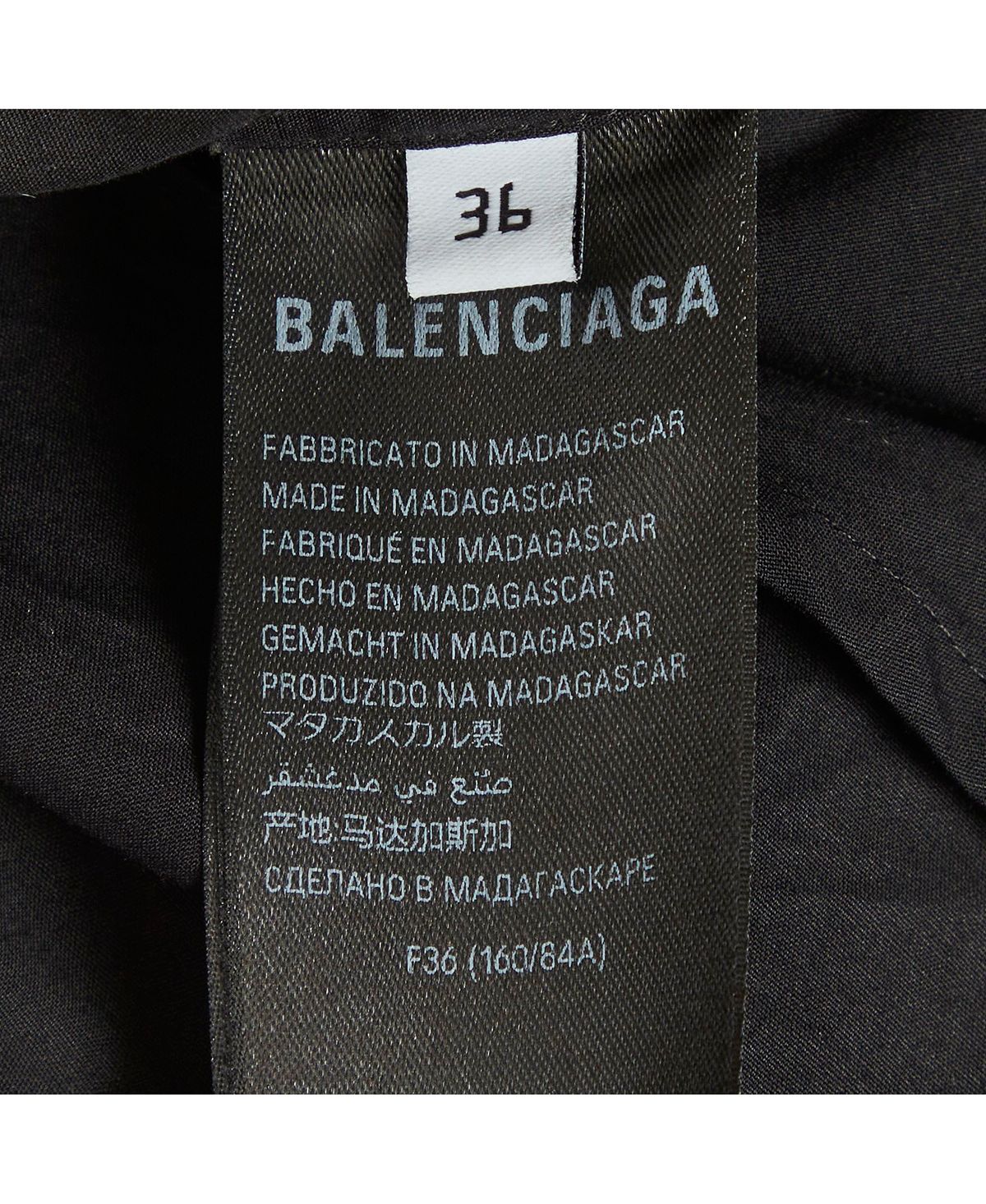 Pre-Owned Balenciaga Women's Oversized Logo Popover Shirt view 6 — MAYCSS fashion products