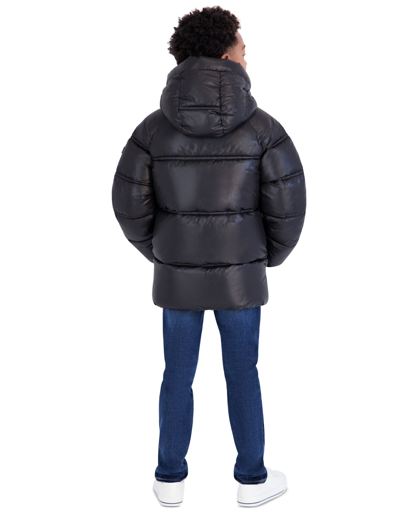 Куртка Michael Kors Heavyweight Shine Puffer Jacket для мальчиков-малышей, цвет: Чёрный — фото 4
