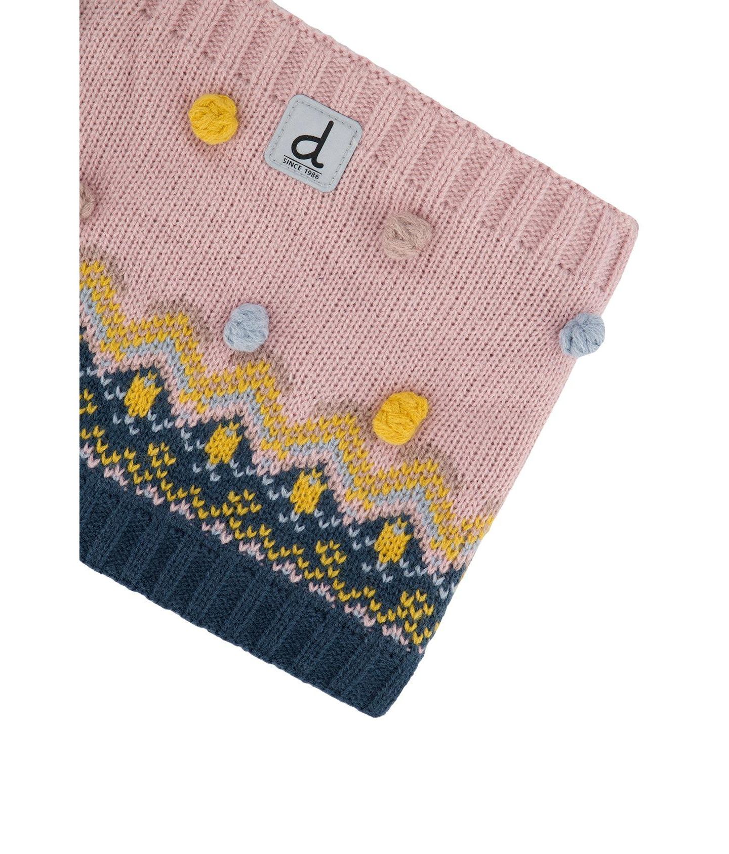 Deux par Deux Big Girl (7-12) Winter Knit Neckwarmer, цвет: Розовый / Синий — фото 4
