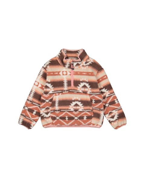 Свитеры Deux par Deux Mid-Season Plush Pullover Jacket Aztec для девочек-малышей, цвет: Розовый