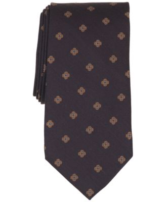 Men's Spaced Foulard Floral Pattern Classic Tie