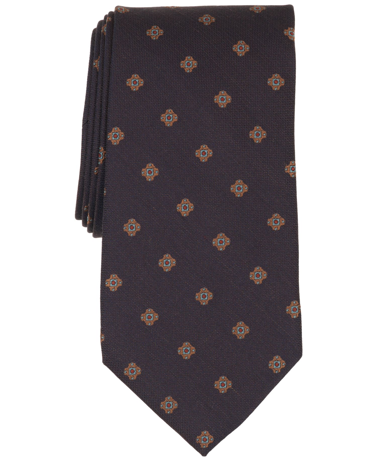 Men's Spaced Foulard Floral Pattern Classic Tie