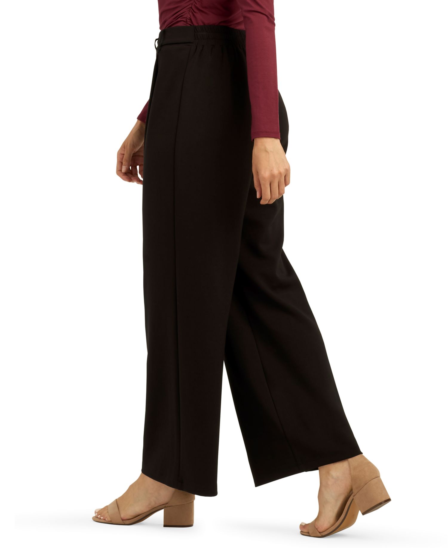 Juniors' Mid-Rise Wide-Leg Pants