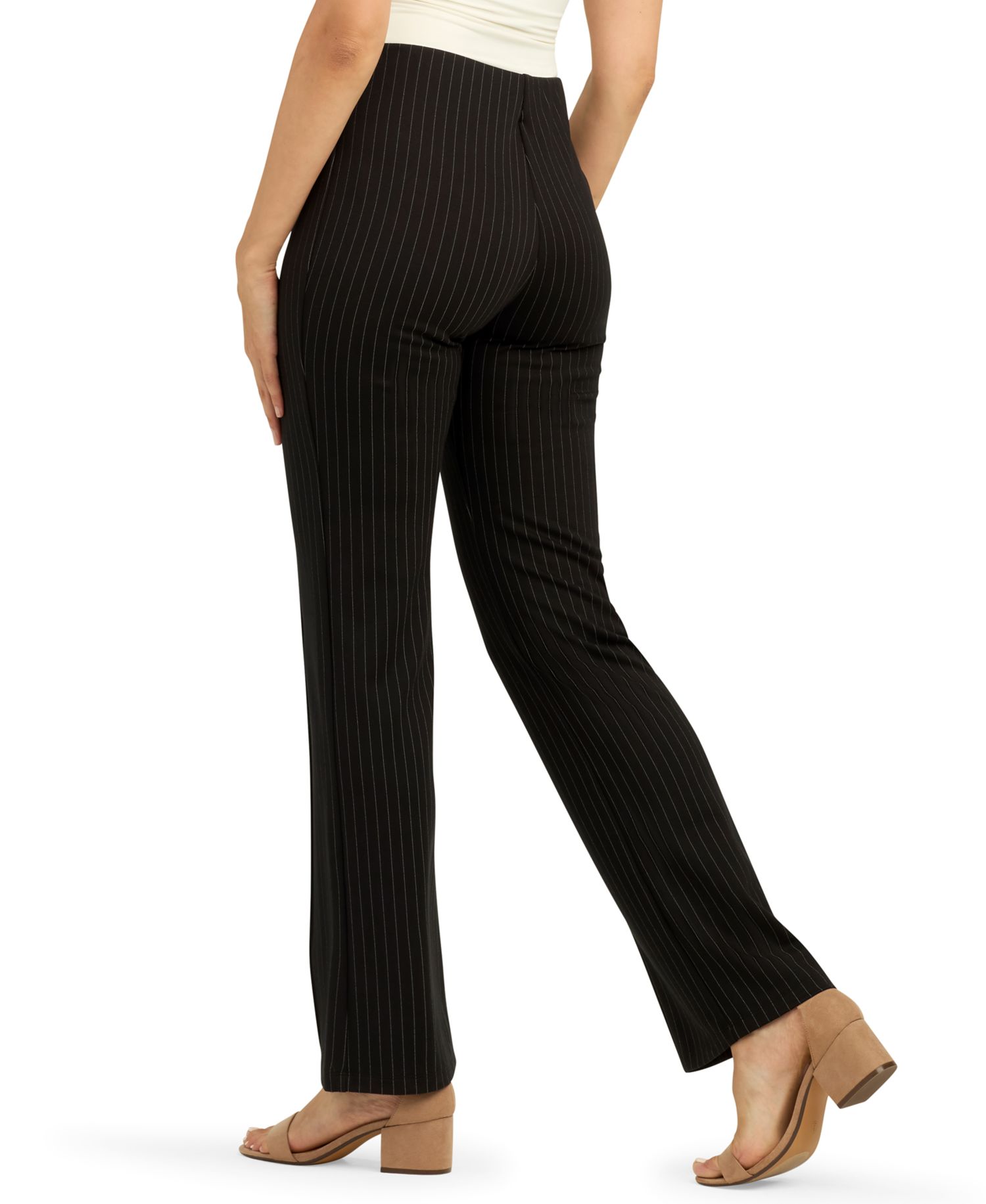 Juniors' Mid-Rise Knit Flared Pants