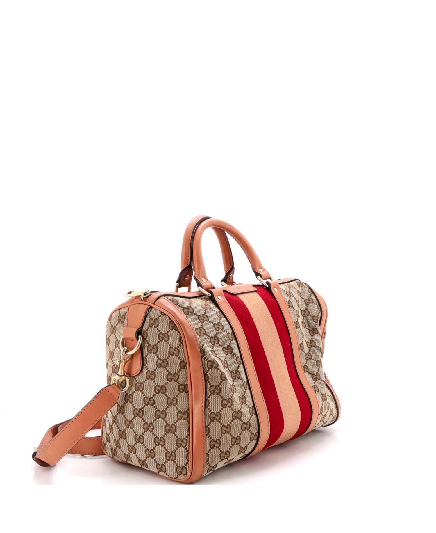 Medium Vintage Web Boston Bag GG Canvas