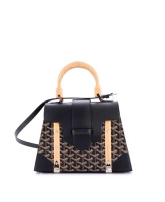 PM Saigon Top Handle Bag Coated Canvas with Leather