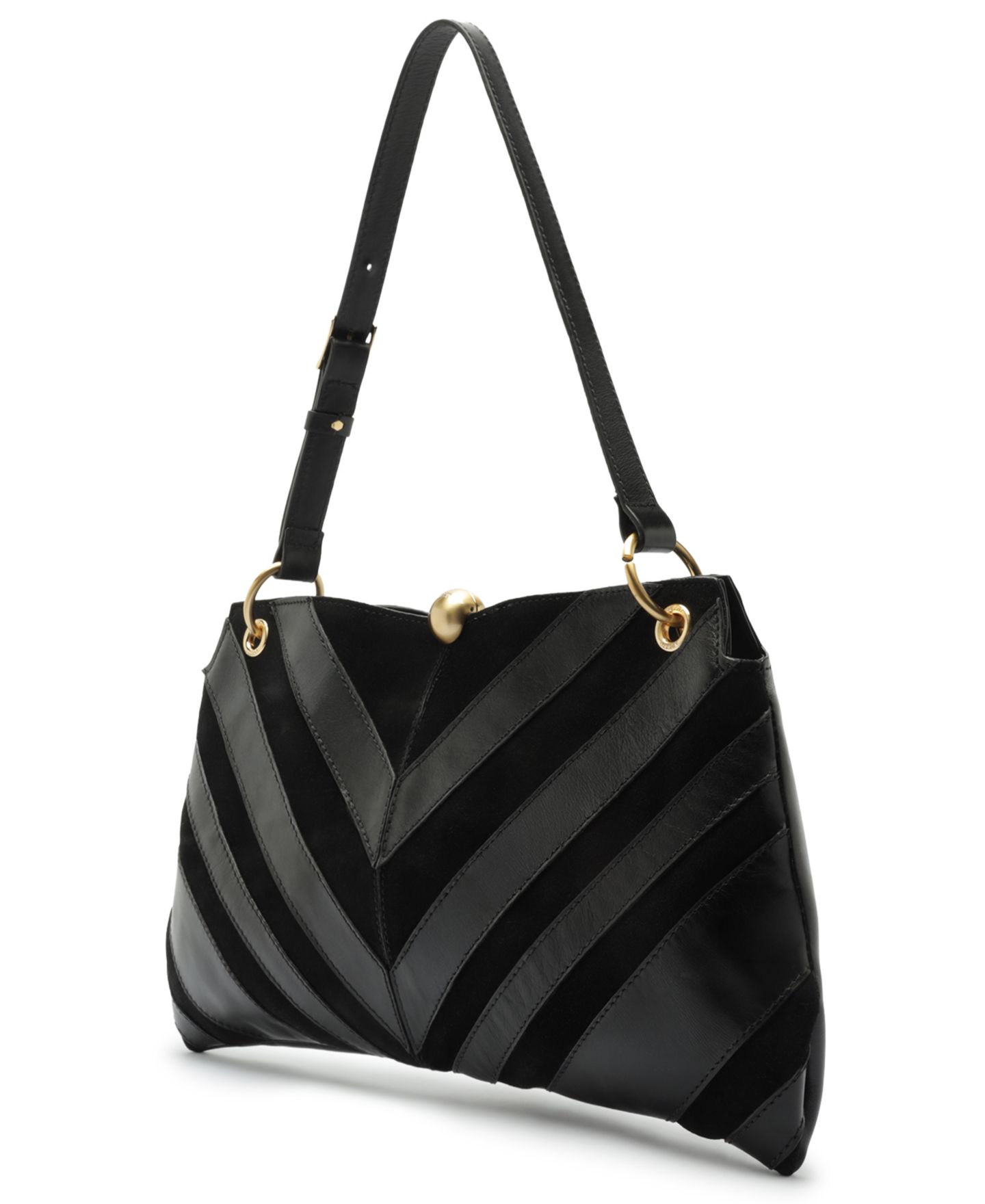 Женская сумка Arezzo Aurora Medium Leather Shoulder Handbag, цвет: Чёрный — фото 5