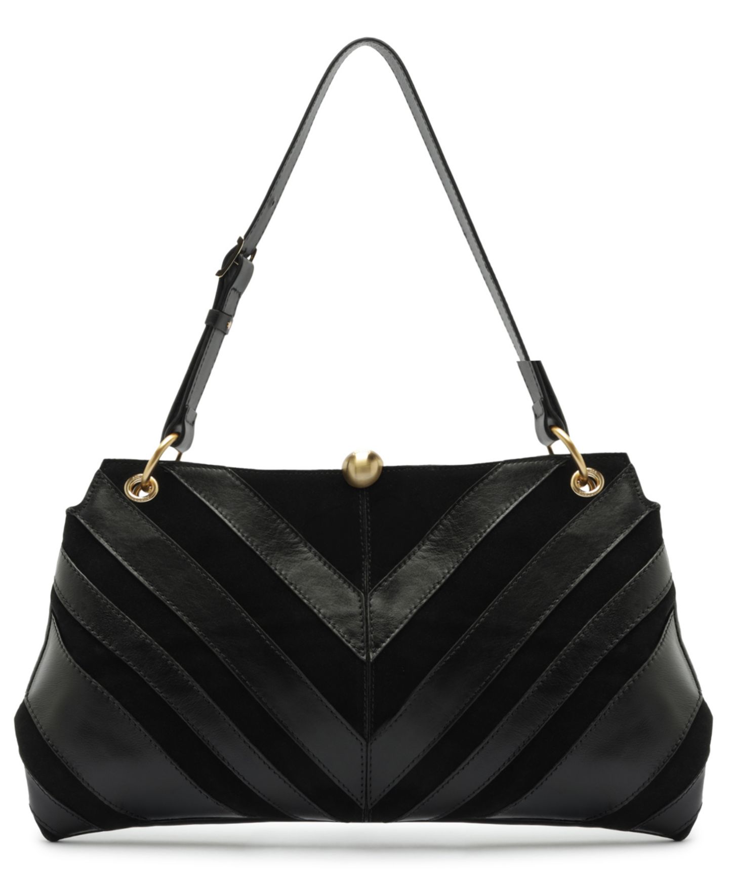 Женская сумка Arezzo Aurora Medium Leather Shoulder Handbag, цвет: Чёрный — фото 1