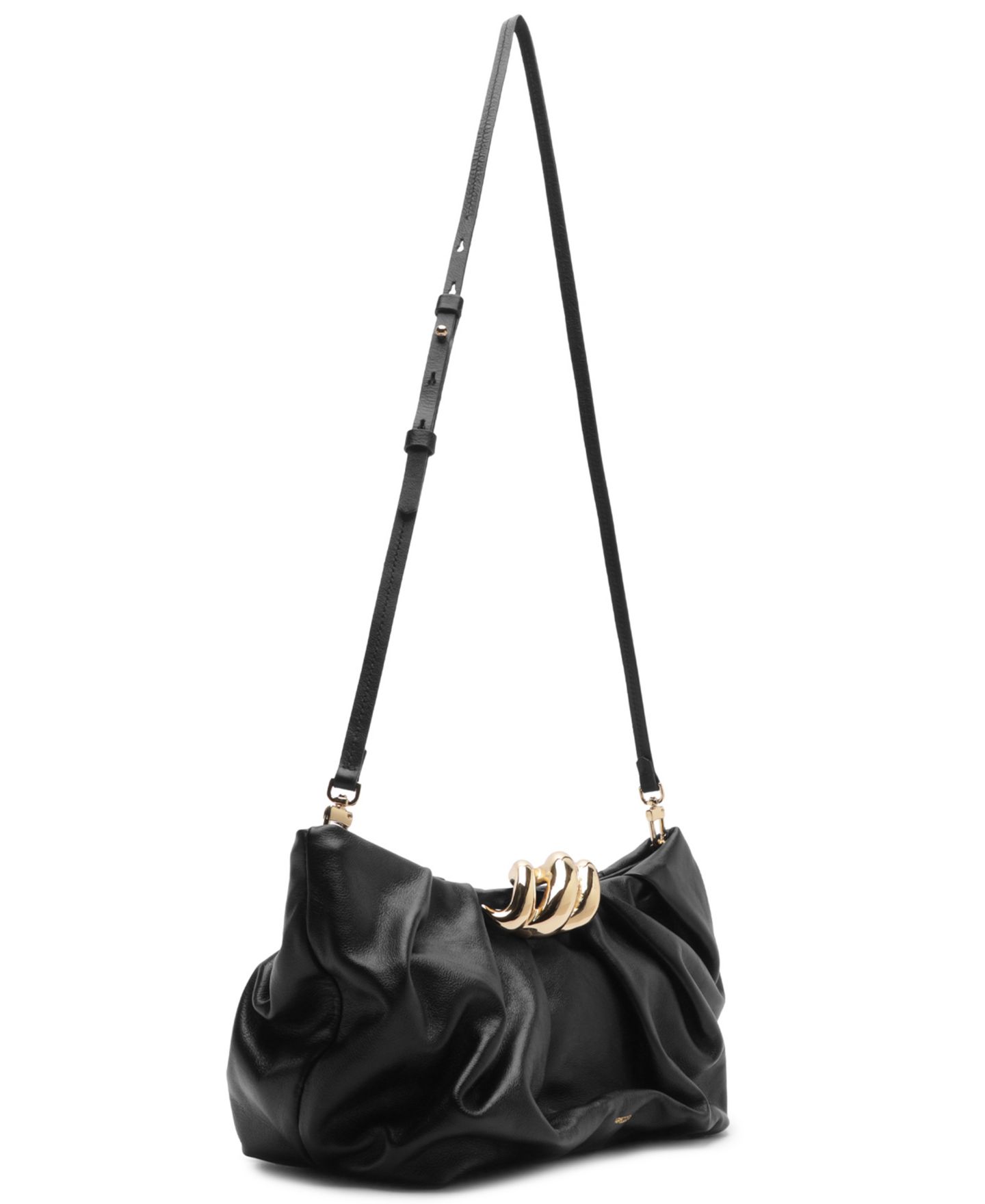 Женский клатч Arezzo Caitlyn Medium Leather Clutch Handbag, цвет: Чёрный — фото 4
