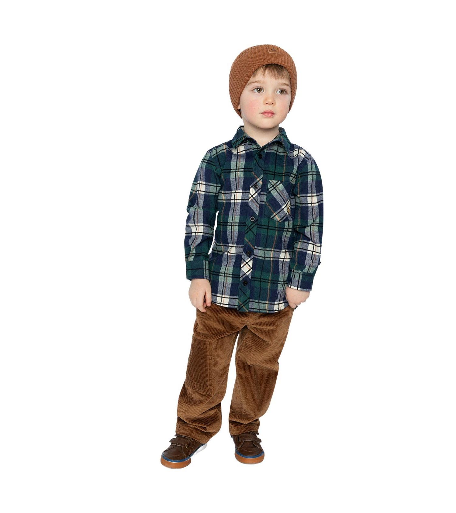 Little and Big Boy (6-12) Plaid Shirt
