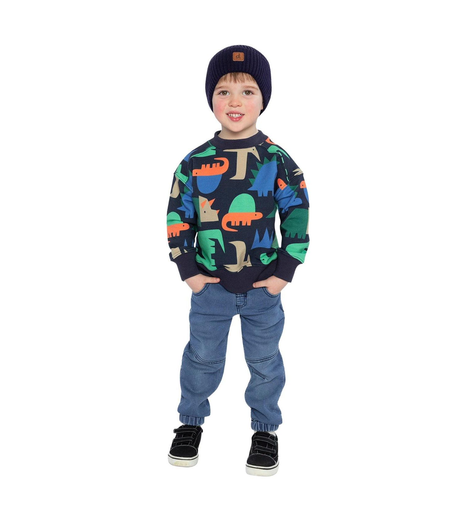 Big Boys (6-12) Fleece Sweatshirt Dinosaur Print
