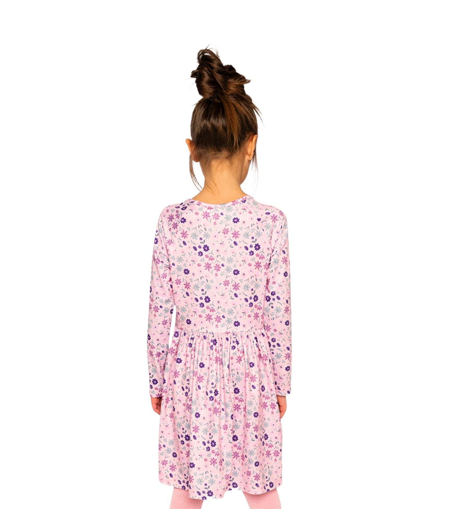 Little and Big Girl 6-12 Long Sleeve Dress Print Daisies