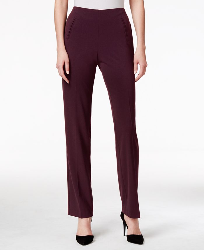 Style & Co Tummy-Control Pull-On Straight-leg Pants, Created for Macy's -  Macy's