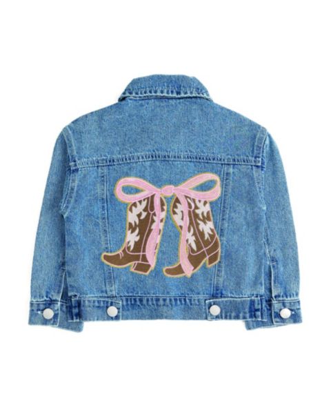 Куртка Sweet Wink Cowgirl Cutie Patch Western Denim для девочек, цвет: Джинсовый