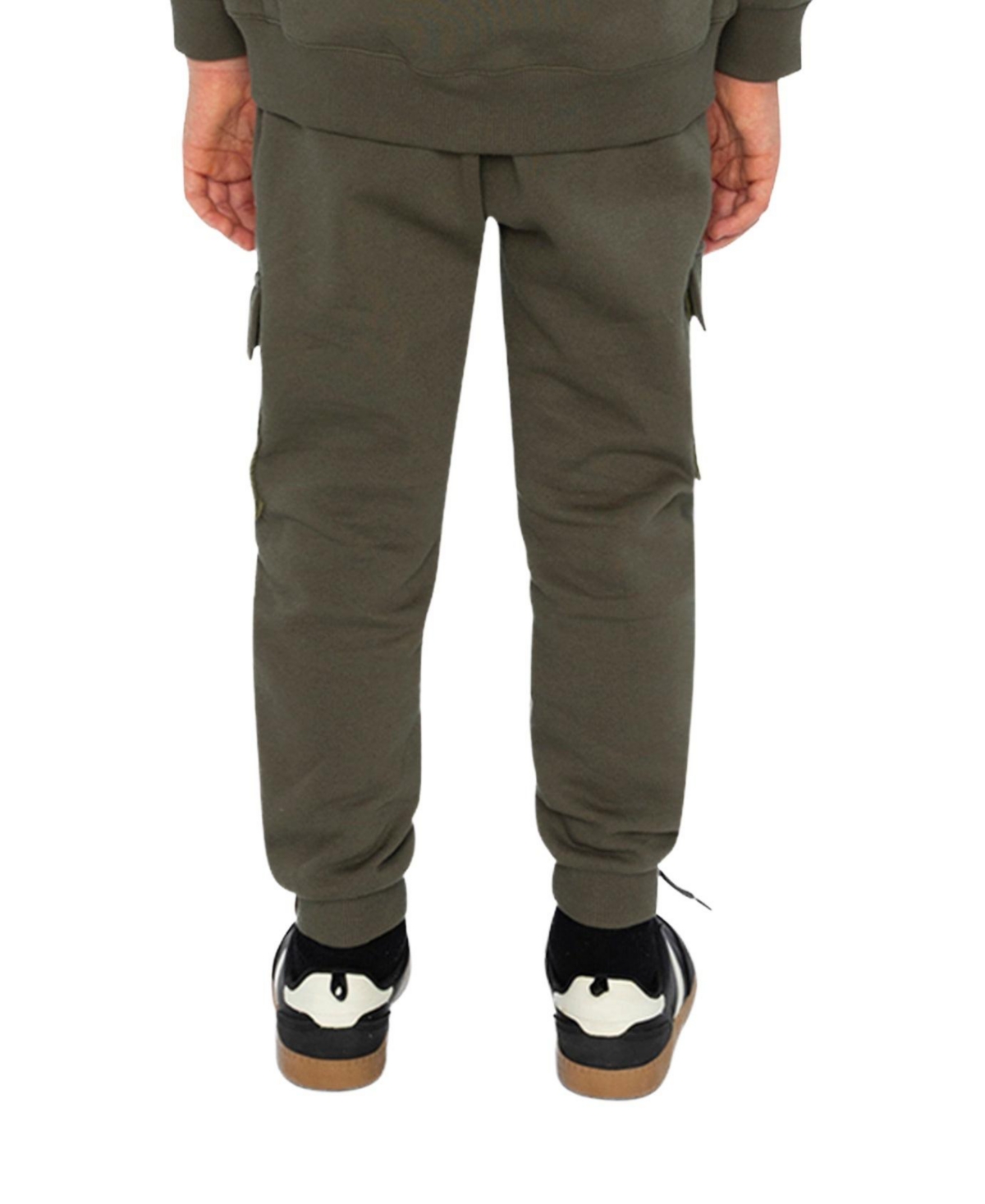 Deux par Little and Big Boy 6 - 12 Fleece Bi-Material Sweatpants with Pockets